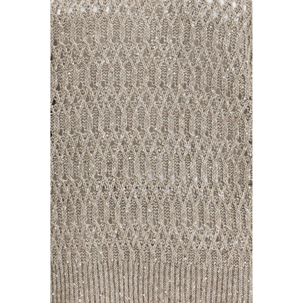 Beige Silk Sweatshirt