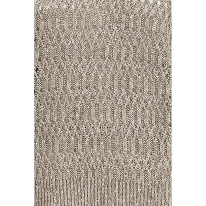 Beige Silk Sweatshirt