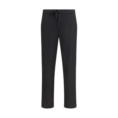 Black Fleece Wool Casual Pants