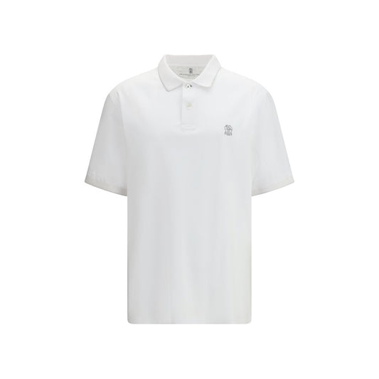 White Cotton Polo Shirt