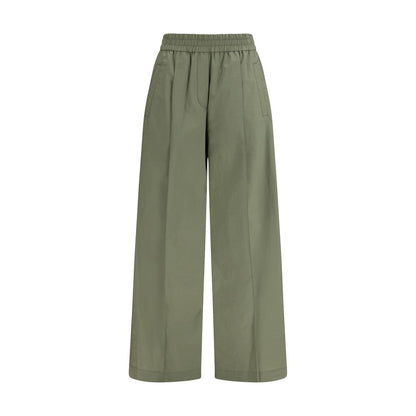 Bicolor Cotton Casual Pants
