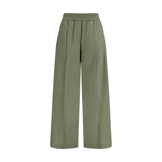 Bicolor Cotton Casual Pants