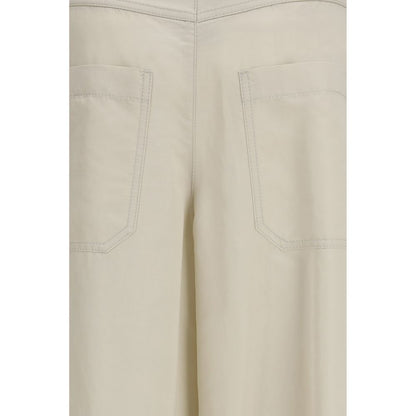 Beige Cotton Pants
