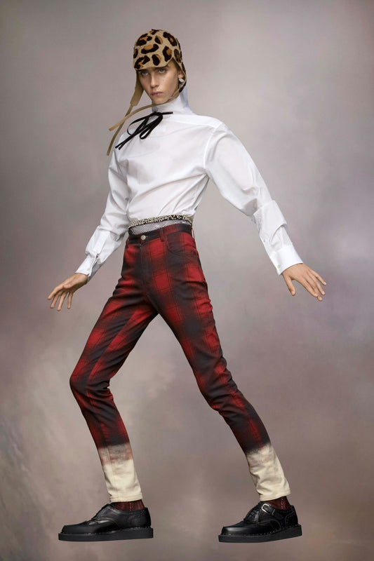 Bicolor Fibres Casual Pants