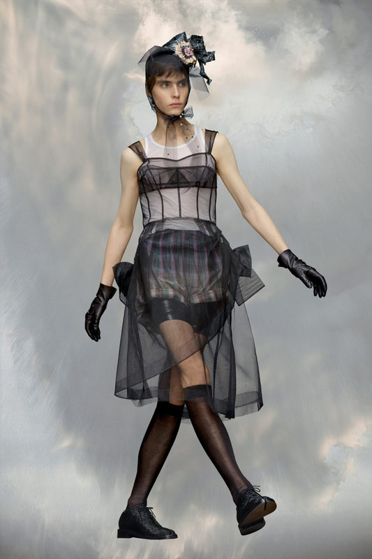 Black Fibres Midi Dress