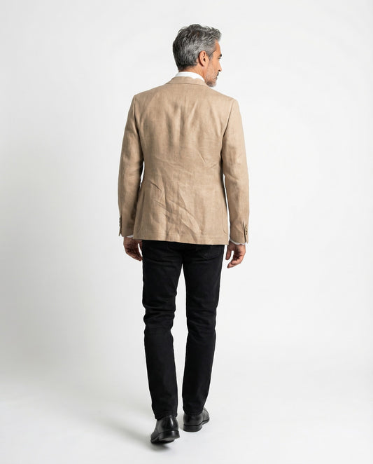Beige Linen Blazer