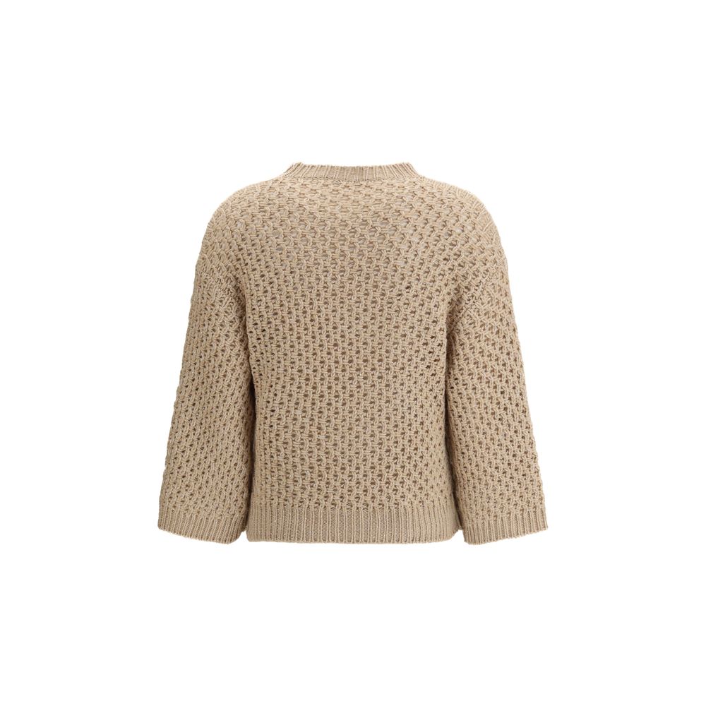 Beige Fleece Wool Sweatshirt