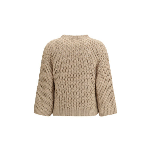 Beige Fleece Wool Sweatshirt
