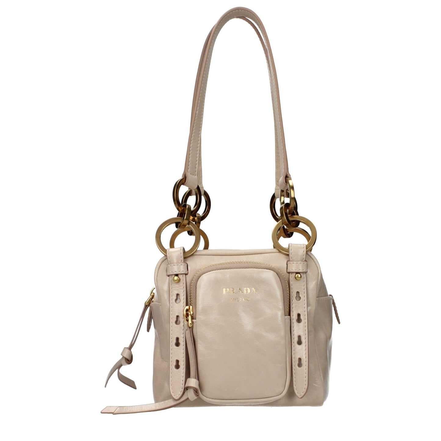 Pink Leather Shoulder Bag