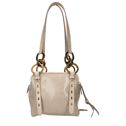 Pink Leather Shoulder Bag