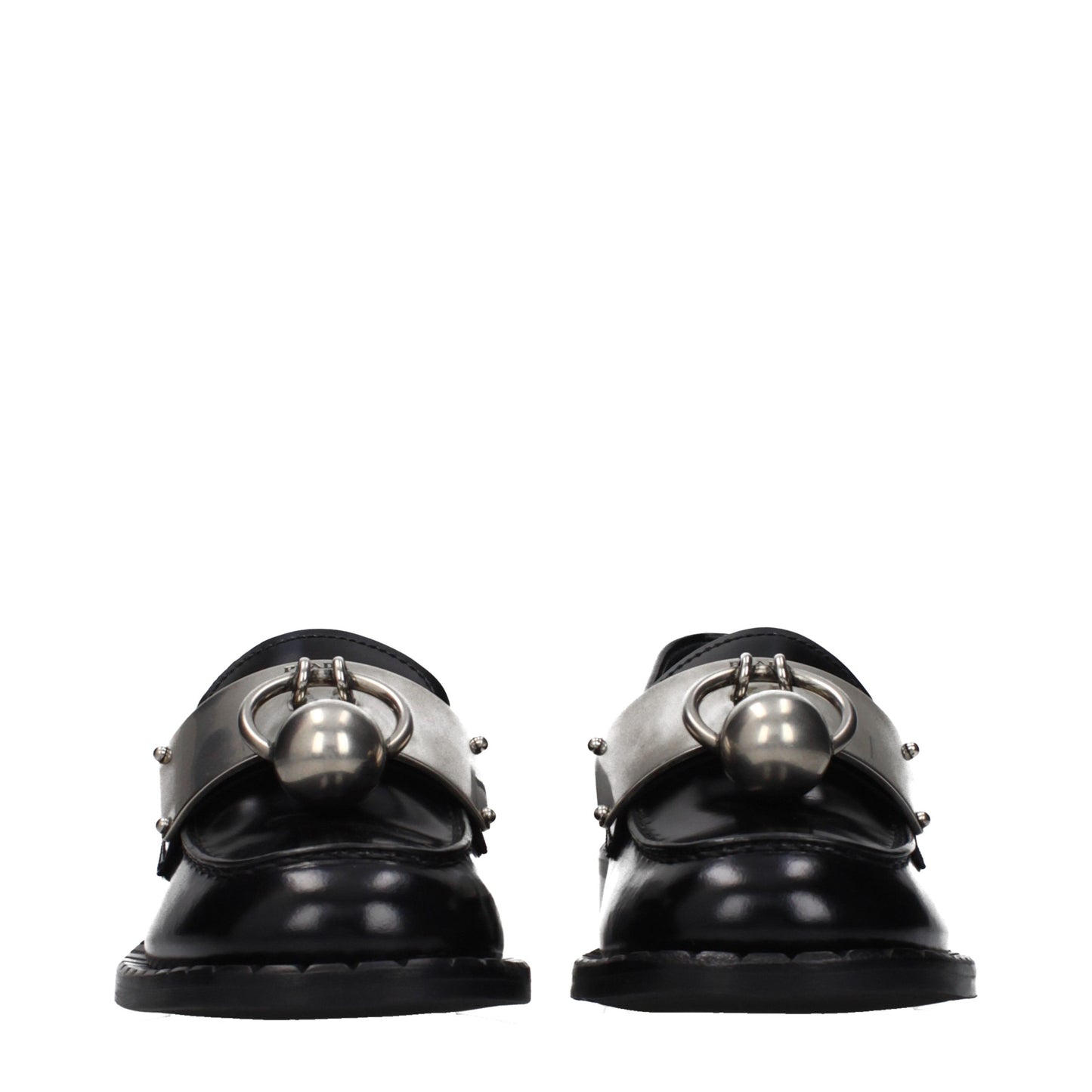 Black Leather Slip-On Loafers