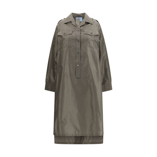 Bicolor Silk Casual Dress