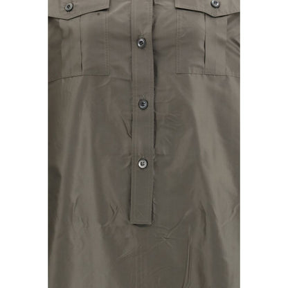 Bicolor Silk Casual Dress