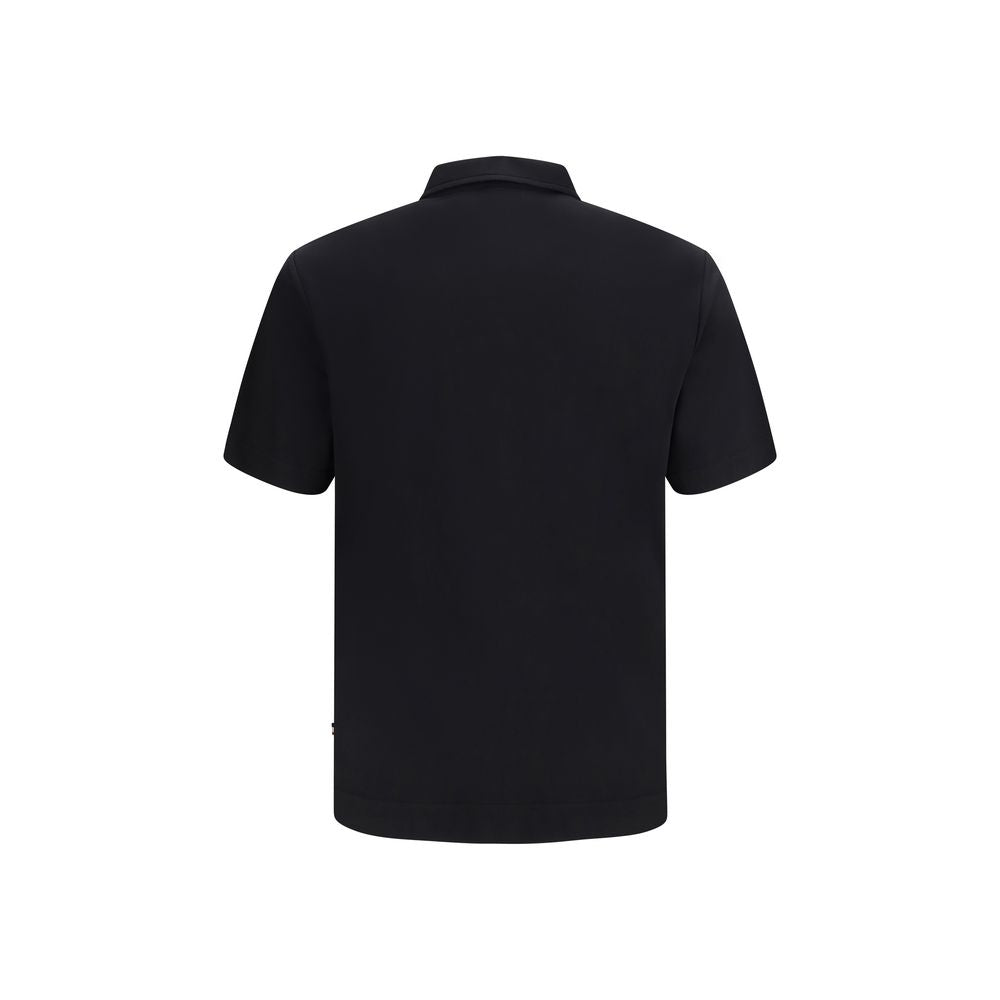 Black Polyamide Polo Shirt
