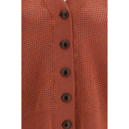 Orange Cashmere Cardigan