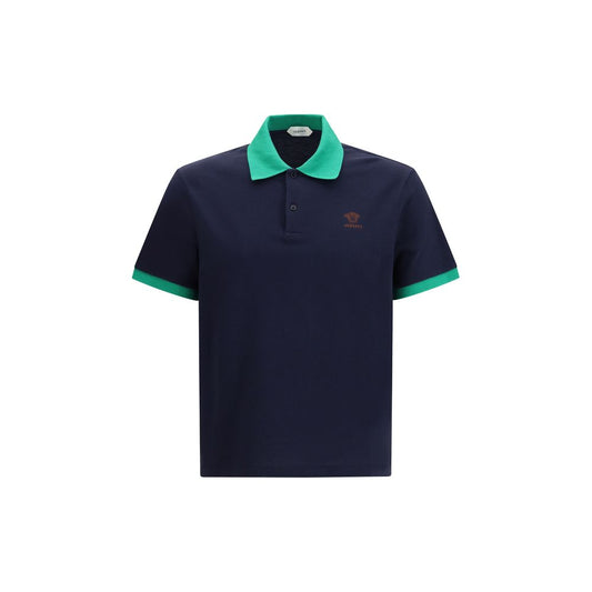 Blue Cotton Polo Shirt