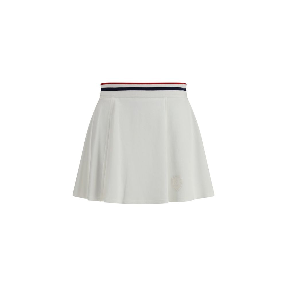 White Cotton Mini Skirt