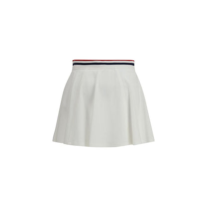 White Cotton Mini Skirt