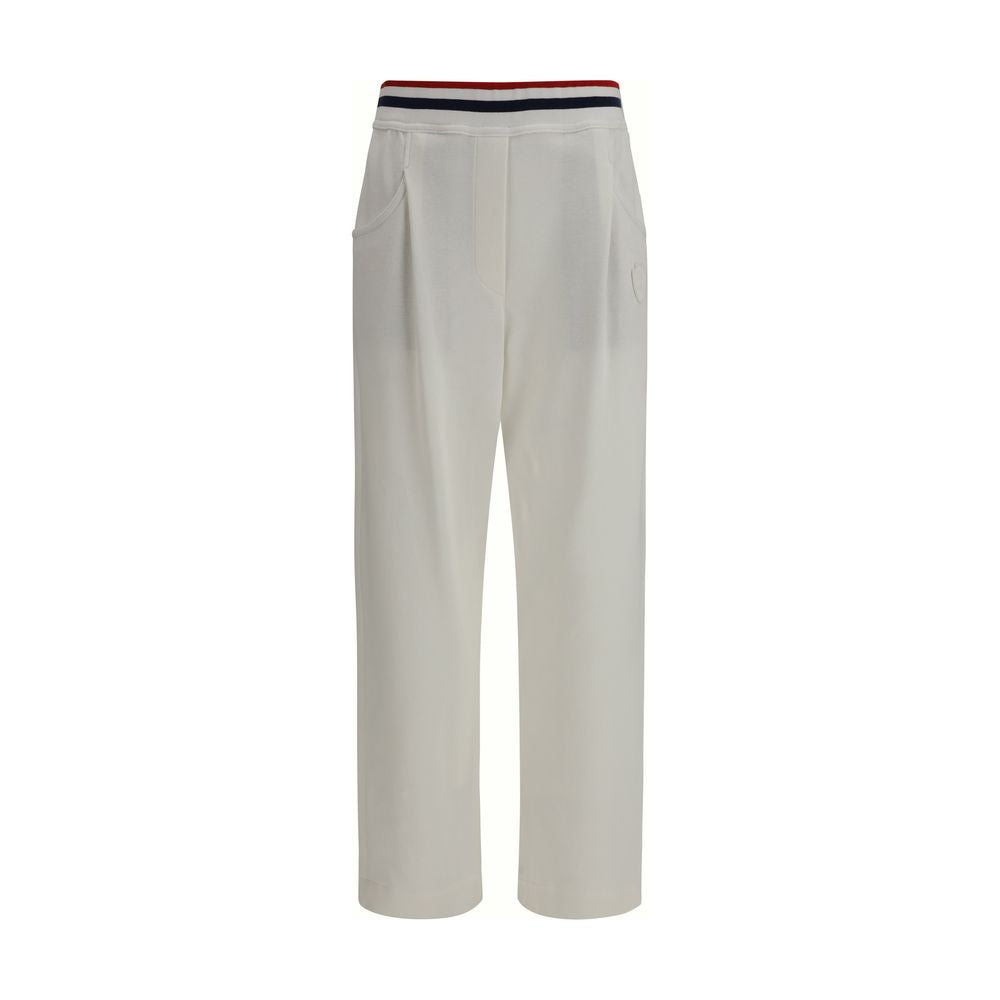 White Cotton Casual Pants