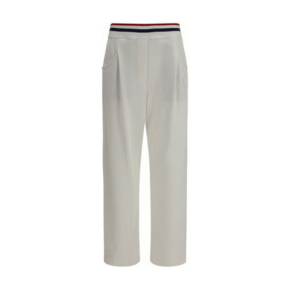 White Cotton Casual Pants