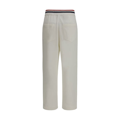 White Cotton Casual Pants