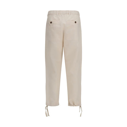 Beige Linen Casual Pants