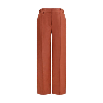 Multicolor Linen Casual Pants