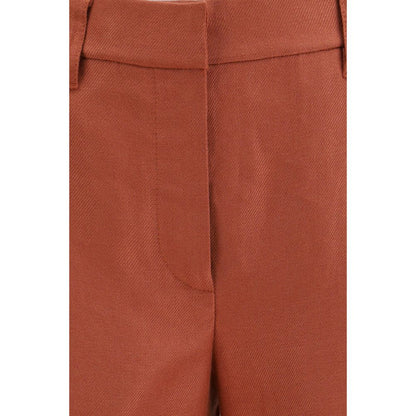 Multicolor Linen Casual Pants