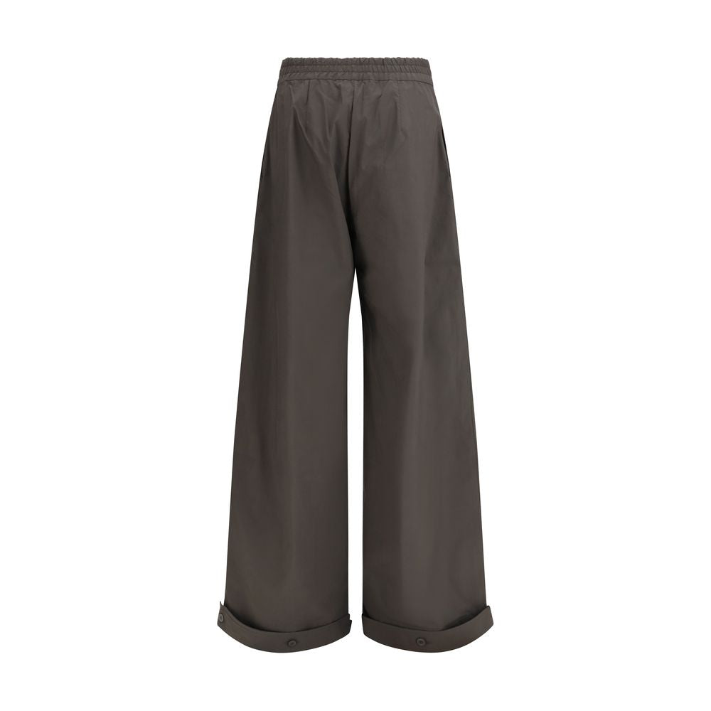 Gray Cotton Casual Pants