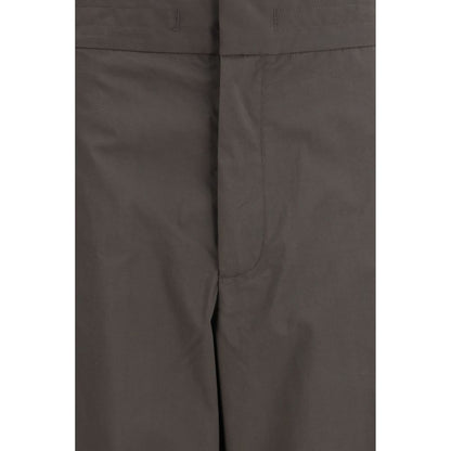 Gray Cotton Casual Pants