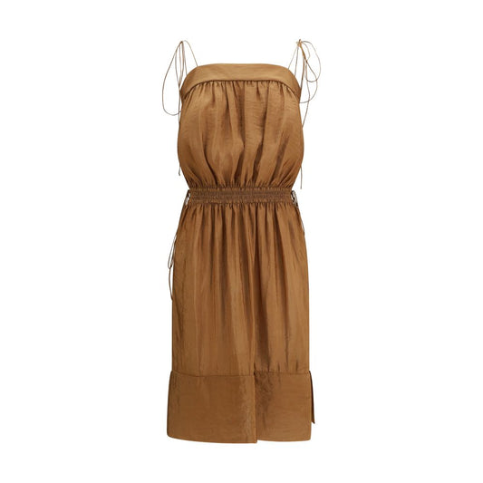 Beige Polyester Casual Dress