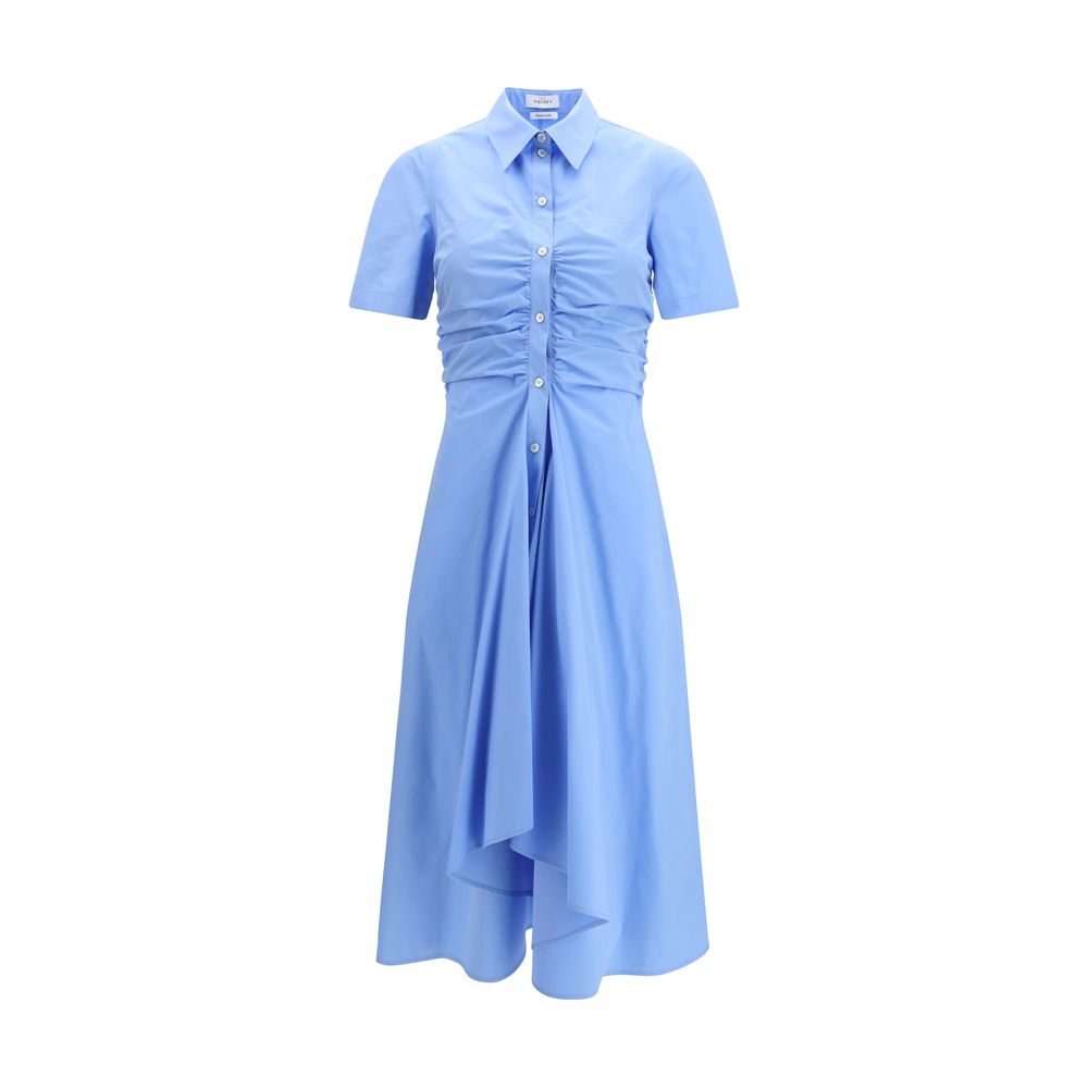 Blue Cotton Casual Dress