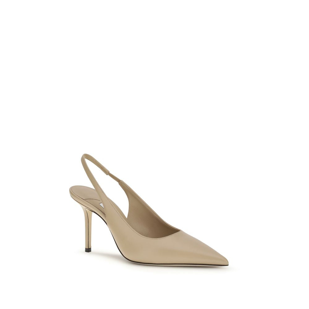 Beige Calf Leather Bos Taurus Platform Pumps