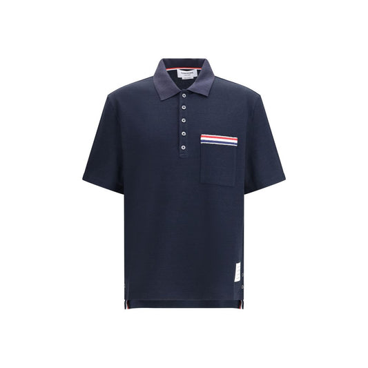 Blue Cotton Polo Shirt