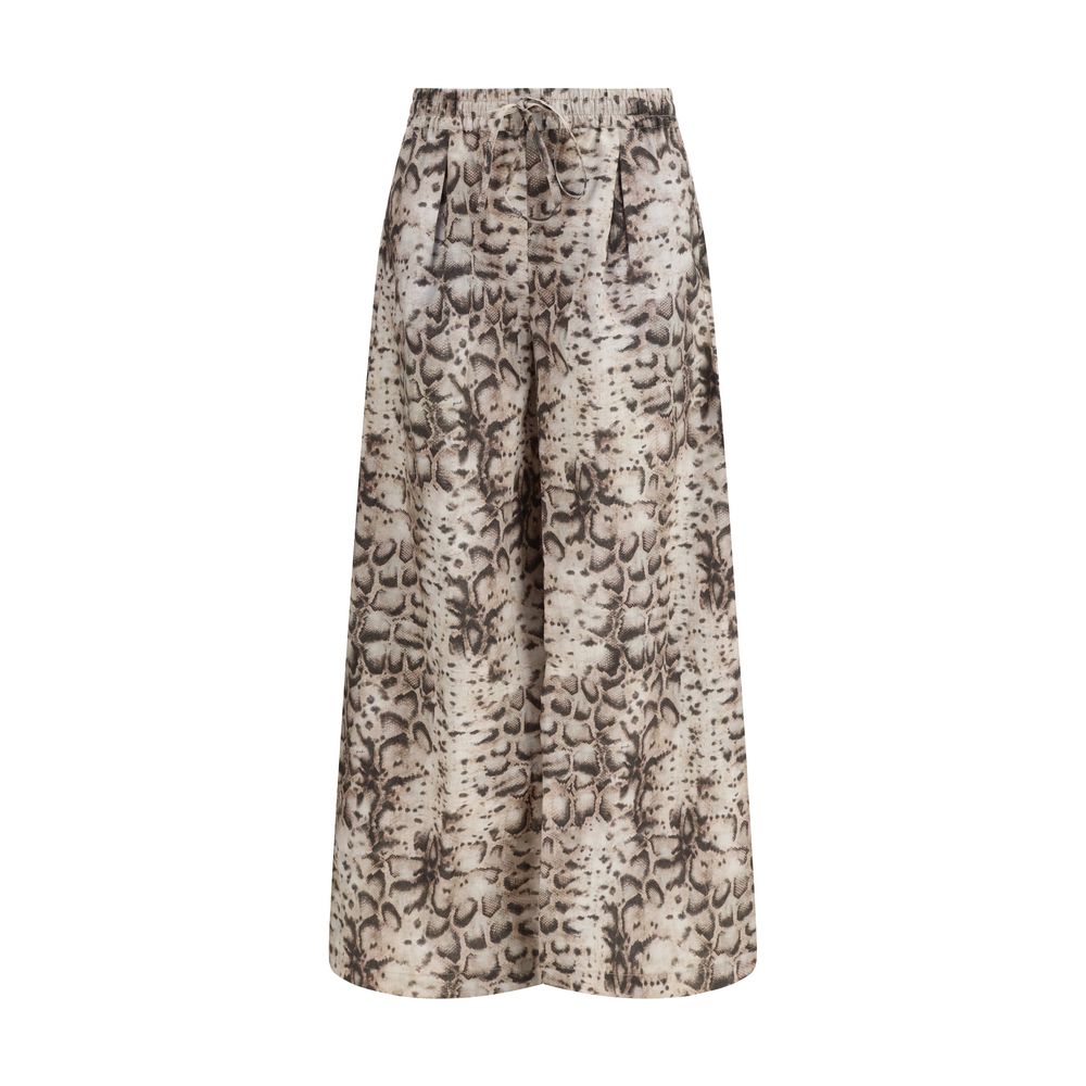 Multicolor Cotton Casual Pants