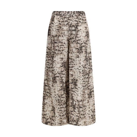 Multicolor Cotton Casual Pants