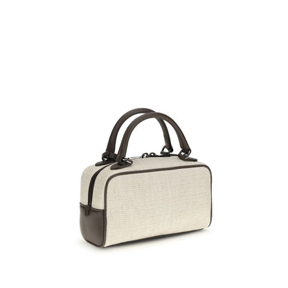 Gray Polyamide Shoulder Bag