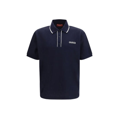 Blue Cotton Polo Shirt
