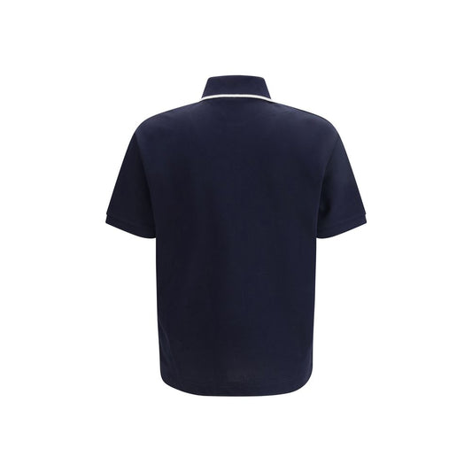 Blue Cotton Polo Shirt
