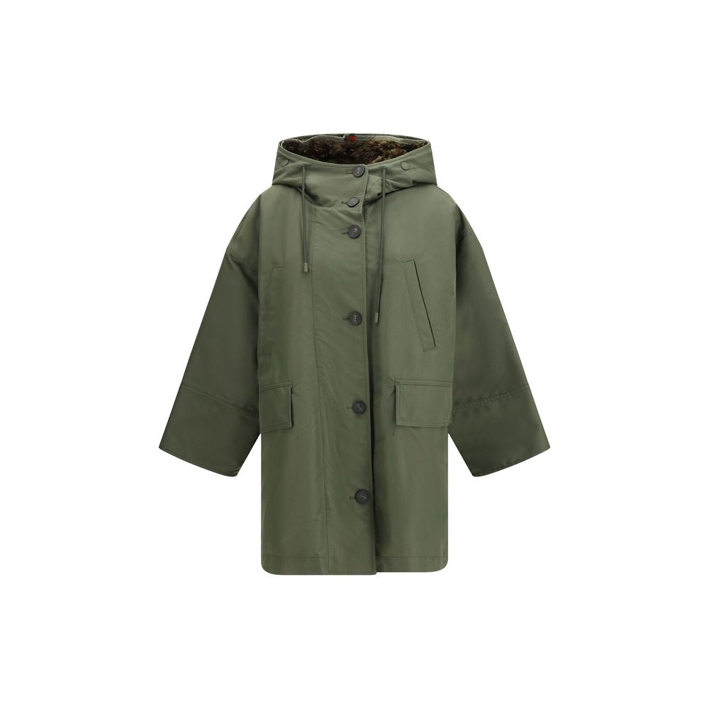 Bicolor Cotton Trench Coat