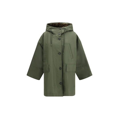 Bicolor Cotton Trench Coat