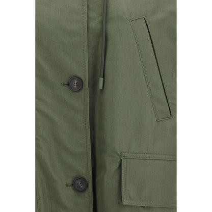 Bicolor Cotton Trench Coat