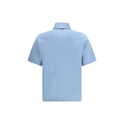 Blue Cotton Polo Shirt
