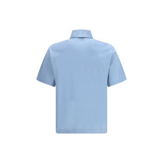 Blue Cotton Polo Shirt