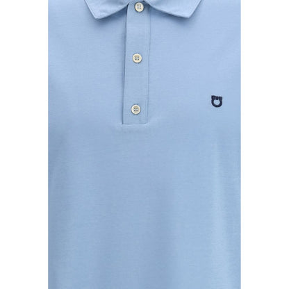 Blue Cotton Polo Shirt