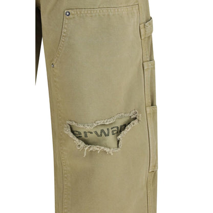Bicolor Cotton Cargo Pants