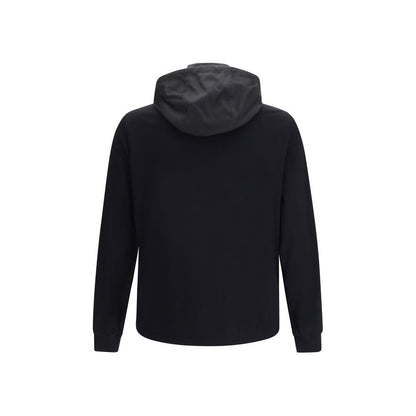 Black Cotton Full-Length Jacket