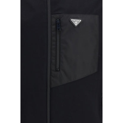 Black Cotton Full-Length Jacket