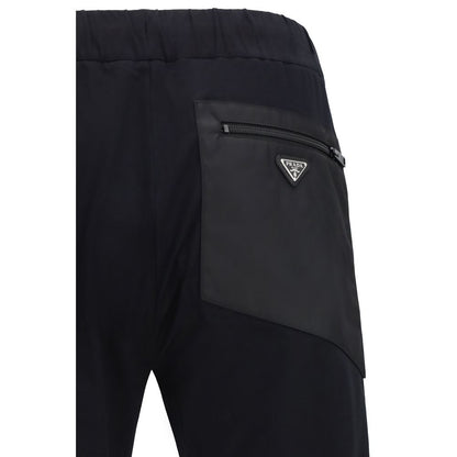 Black Nylon Athletic Pants