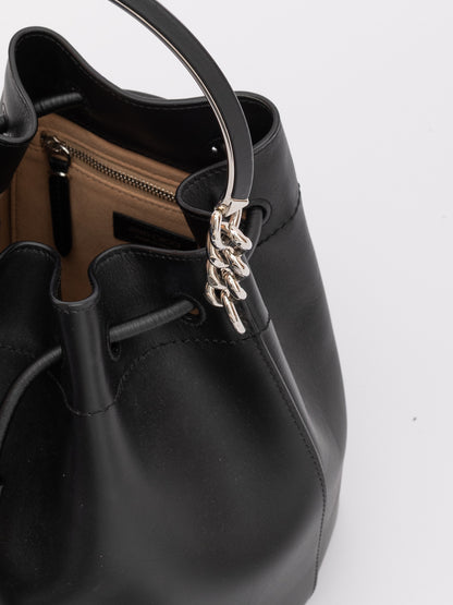 Black Bon Bon Leather Bucket